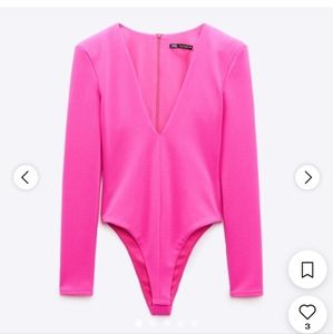 NWT Zara Bodysuit with Padded Shoulder
